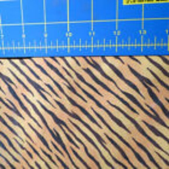 Cotton Quilt Fabric 1 yd 26 " Craft Zebra Stripe Jungle yellow orange #382-1 - Picture 2 of 2